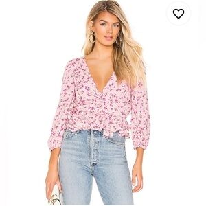 Majorelle Chrissa Top in Mauve Ditsy NWT